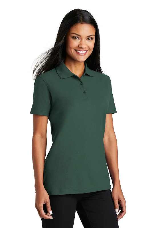 Port Authority Womens Moisture Wicking Short Sleeve Polo Shirt - Dark Green