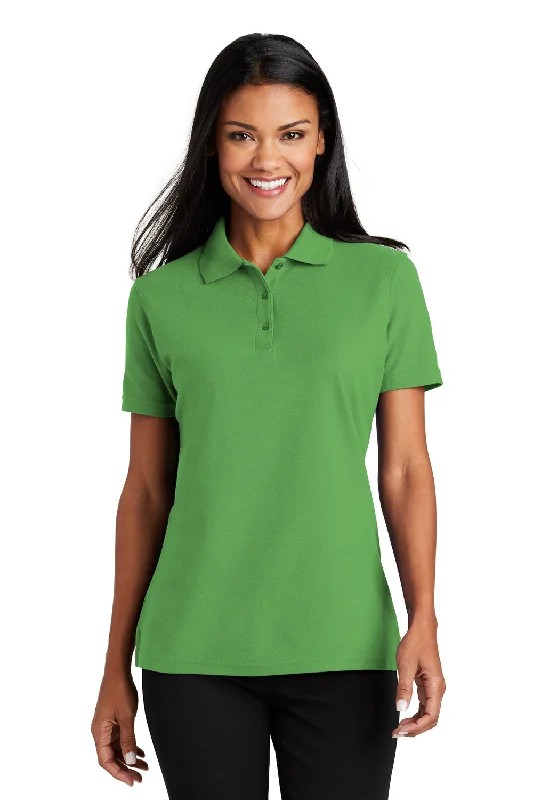 Port Authority Womens Moisture Wicking Short Sleeve Polo Shirt - Vine Green - Closeout