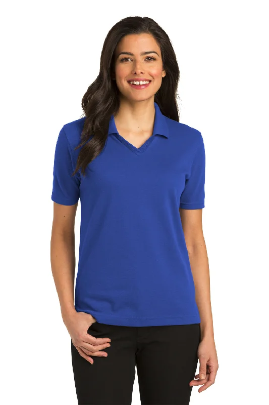 Port Authority Womens Rapid Dry Moisture Wicking Short Sleeve Polo Shirt - Royal Blue