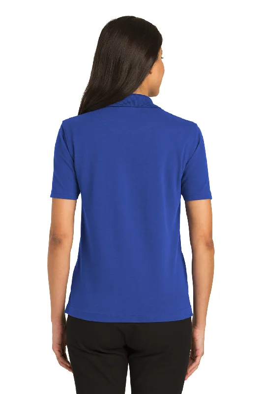 Port Authority Womens Rapid Dry Moisture Wicking Short Sleeve Polo Shirt - Royal Blue