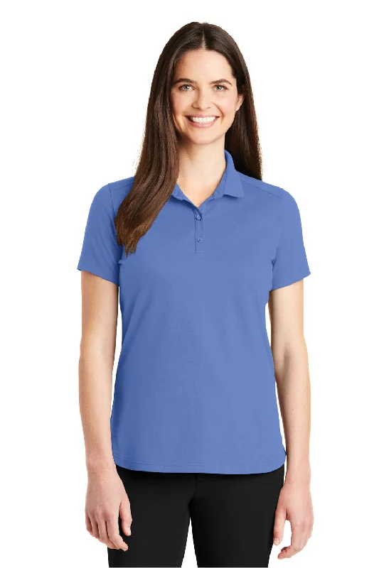 Port Authority Womens SuperPro Moisture Wicking Short Sleeve Polo Shirt - Ultramarine Blue - Closeout