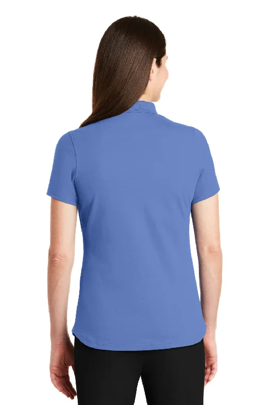 Port Authority Womens SuperPro Moisture Wicking Short Sleeve Polo Shirt - Ultramarine Blue - Closeout