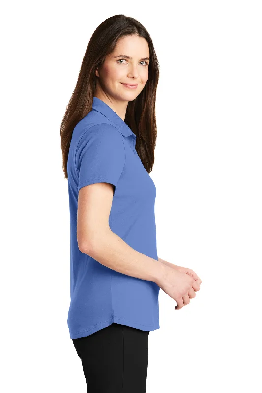 Port Authority Womens SuperPro Moisture Wicking Short Sleeve Polo Shirt - Ultramarine Blue - Closeout