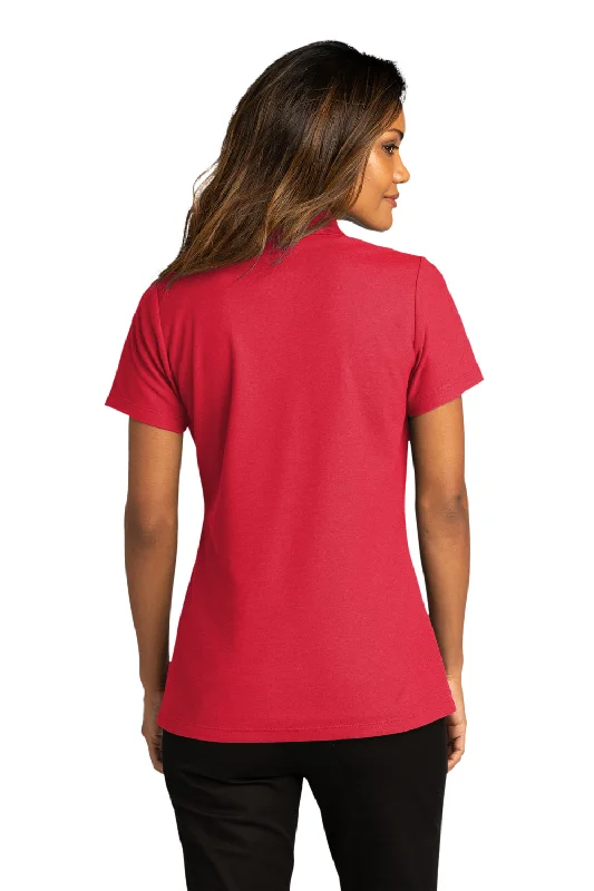 Port Authority Womens React SuperPro Snag Resistant Short Sleeve Polo Shirt - Rich Red