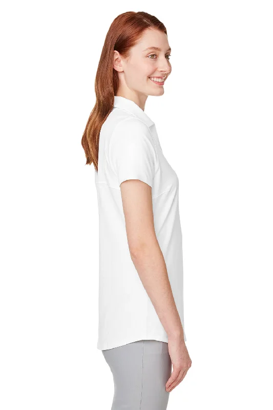 Puma Womens Cloudspun Free Moisture Wicking Short Sleeve Polo Shirt - Bright White