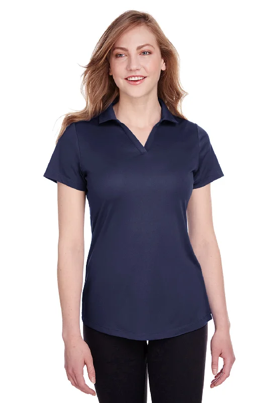 Puma Womens Icon Performance Moisture Wicking Short Sleeve Polo Shirt - Peacoat Blue