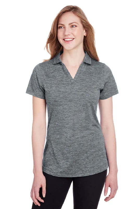 Puma Womens Icon Performance Moisture Wicking Short Sleeve Polo Shirt - Quiet Shade Grey