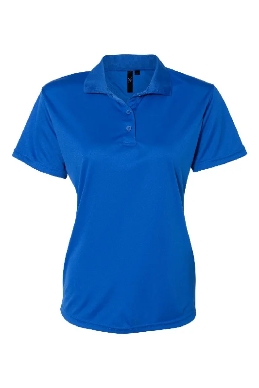 Sierra Pacific Womens Moisture Wicking Short Sleeve Polo Shirt - Royal Blue - NEW