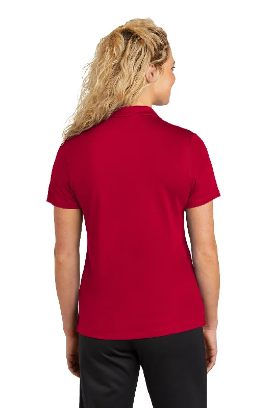 Sport-Tek Womens Moisture Wicking Micropique Short Sleeve Polo Shirt - Deep Red