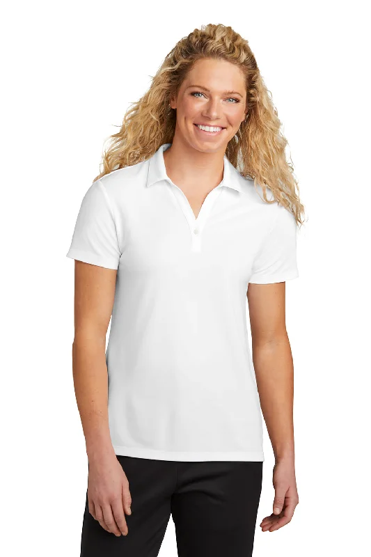 Sport-Tek Womens Moisture Wicking Micropique Short Sleeve Polo Shirt - White