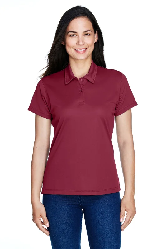 Team 365 Womens Command Performance Moisture Wicking Short Sleeve Polo Shirt - Maroon