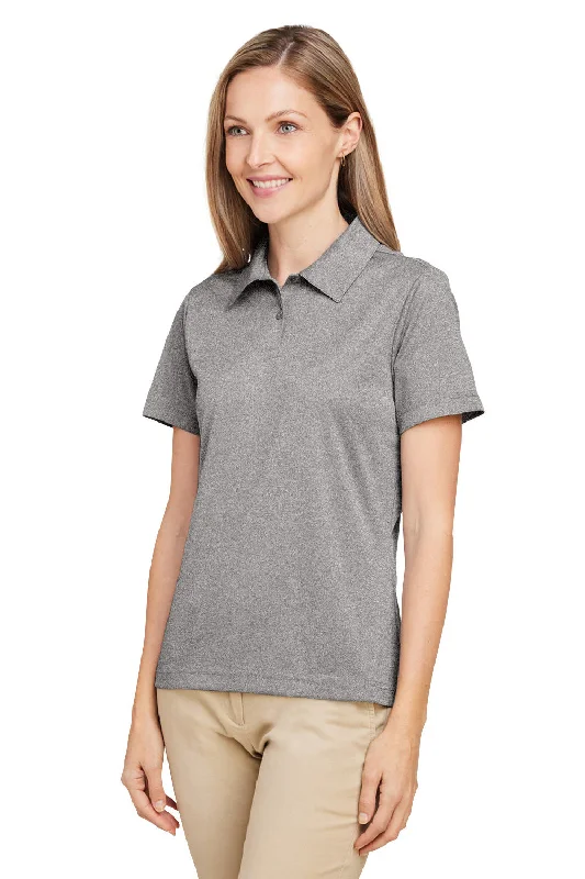 Team 365 Womens Zone Sonic Moisture Wicking Short Sleeve Polo Shirt - Heather Grey