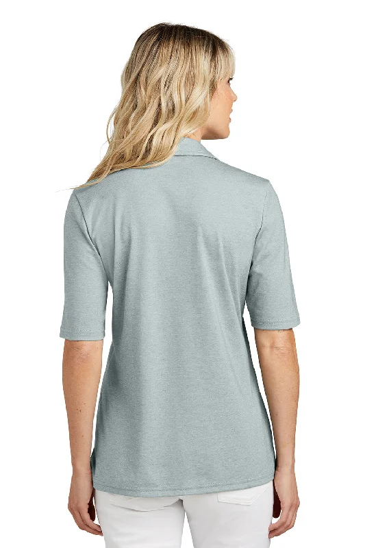 TravisMathew Womens Sunsetters Wrinkle Resistant Short Sleeve Polo Shirt - Heather Balsam Green