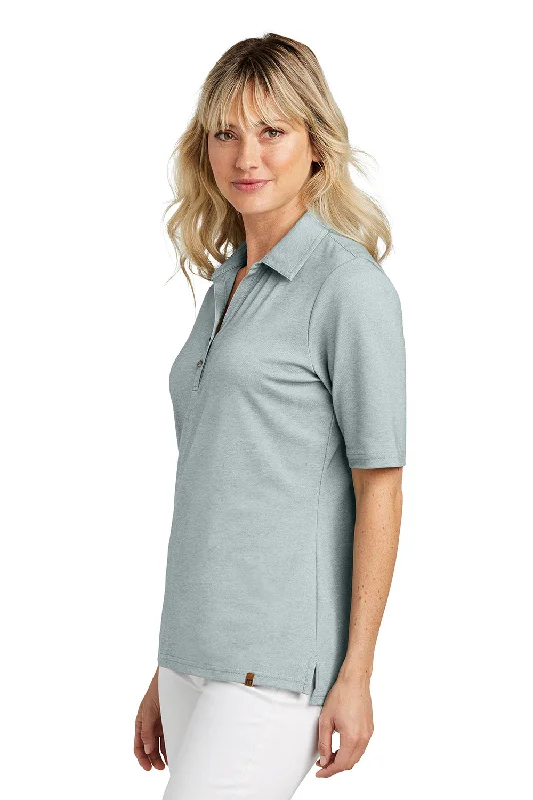 TravisMathew Womens Sunsetters Wrinkle Resistant Short Sleeve Polo Shirt - Heather Balsam Green