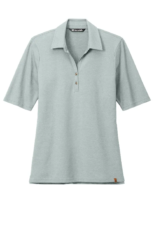 TravisMathew Womens Sunsetters Wrinkle Resistant Short Sleeve Polo Shirt - Heather Balsam Green