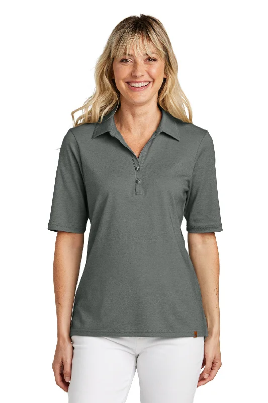 TravisMathew Womens Sunsetters Wrinkle Resistant Short Sleeve Polo Shirt - Heather Black