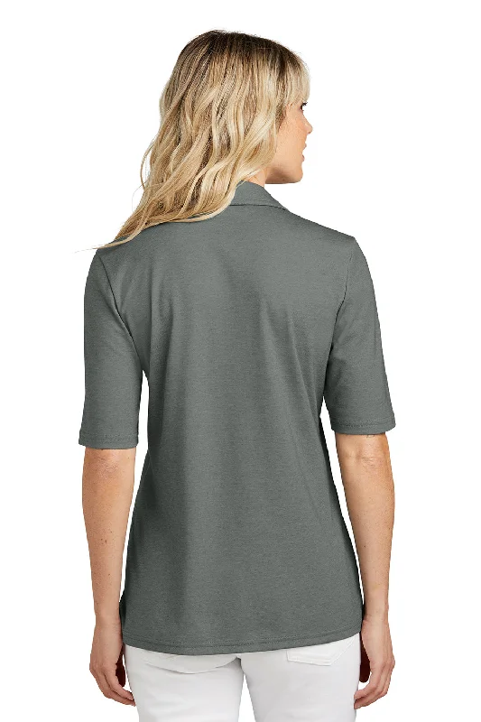 TravisMathew Womens Sunsetters Wrinkle Resistant Short Sleeve Polo Shirt - Heather Black