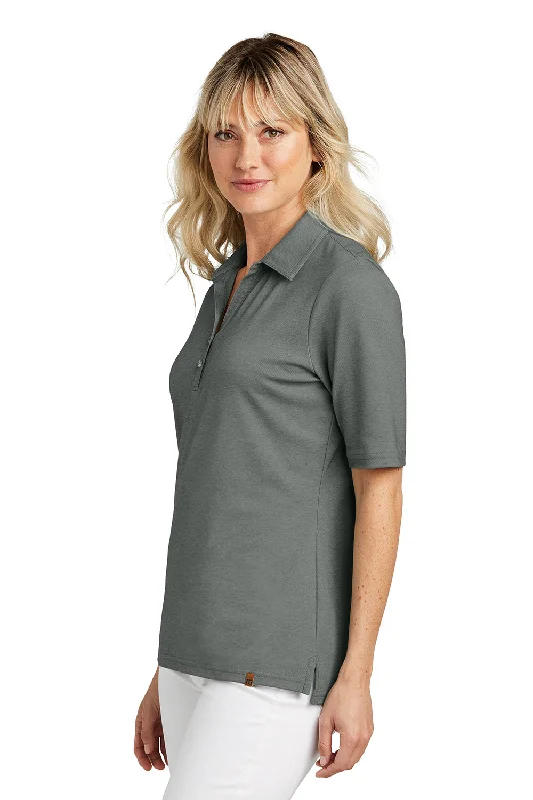 TravisMathew Womens Sunsetters Wrinkle Resistant Short Sleeve Polo Shirt - Heather Black