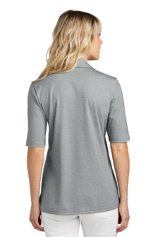 TravisMathew Womens Sunsetters Wrinkle Resistant Short Sleeve Polo Shirt - Heather Grey