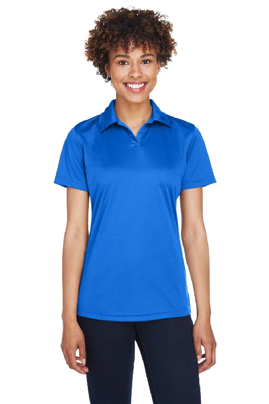 UltraClub Womens Cool & Dry Performance Moisture Wicking Short Sleeve Polo Shirt - Royal Blue