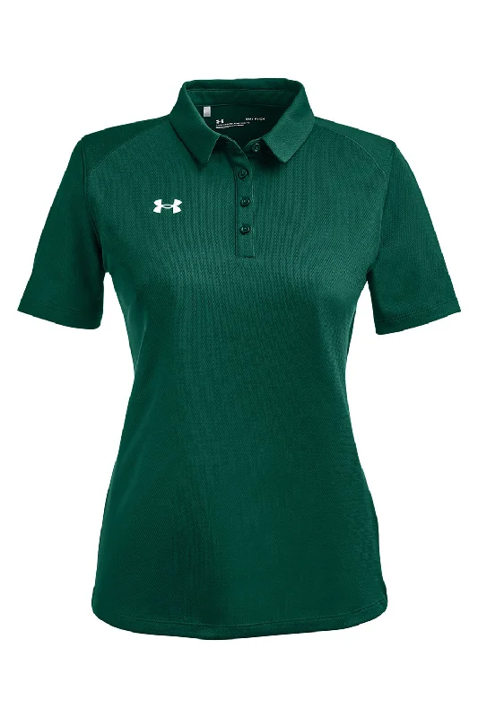 Under Armour Womens Tech Moisture Wicking Short Sleeve Polo Shirt - Forest Green