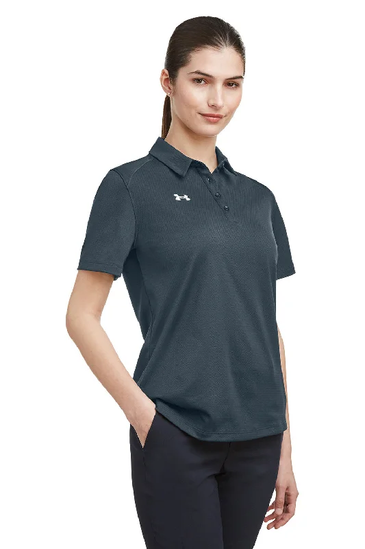 Under Armour Womens Tech Moisture Wicking Short Sleeve Polo Shirt - Stealth Grey - Closeout