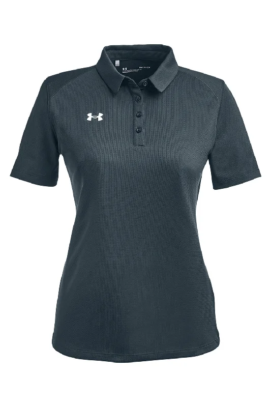 Under Armour Womens Tech Moisture Wicking Short Sleeve Polo Shirt - Stealth Grey - Closeout