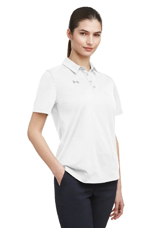 Under Armour Womens Tech Moisture Wicking Short Sleeve Polo Shirt - White