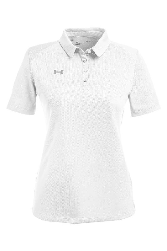 Under Armour Womens Tech Moisture Wicking Short Sleeve Polo Shirt - White